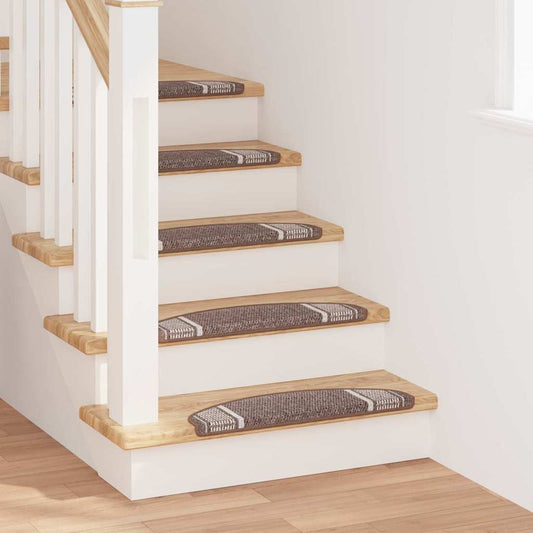 Zelfklevende Trapmatten Halfrond 15 pcs Bruin 65 x 21 x 4 cm is nu te koop bij PeponiXL, paradijselijk wonen!