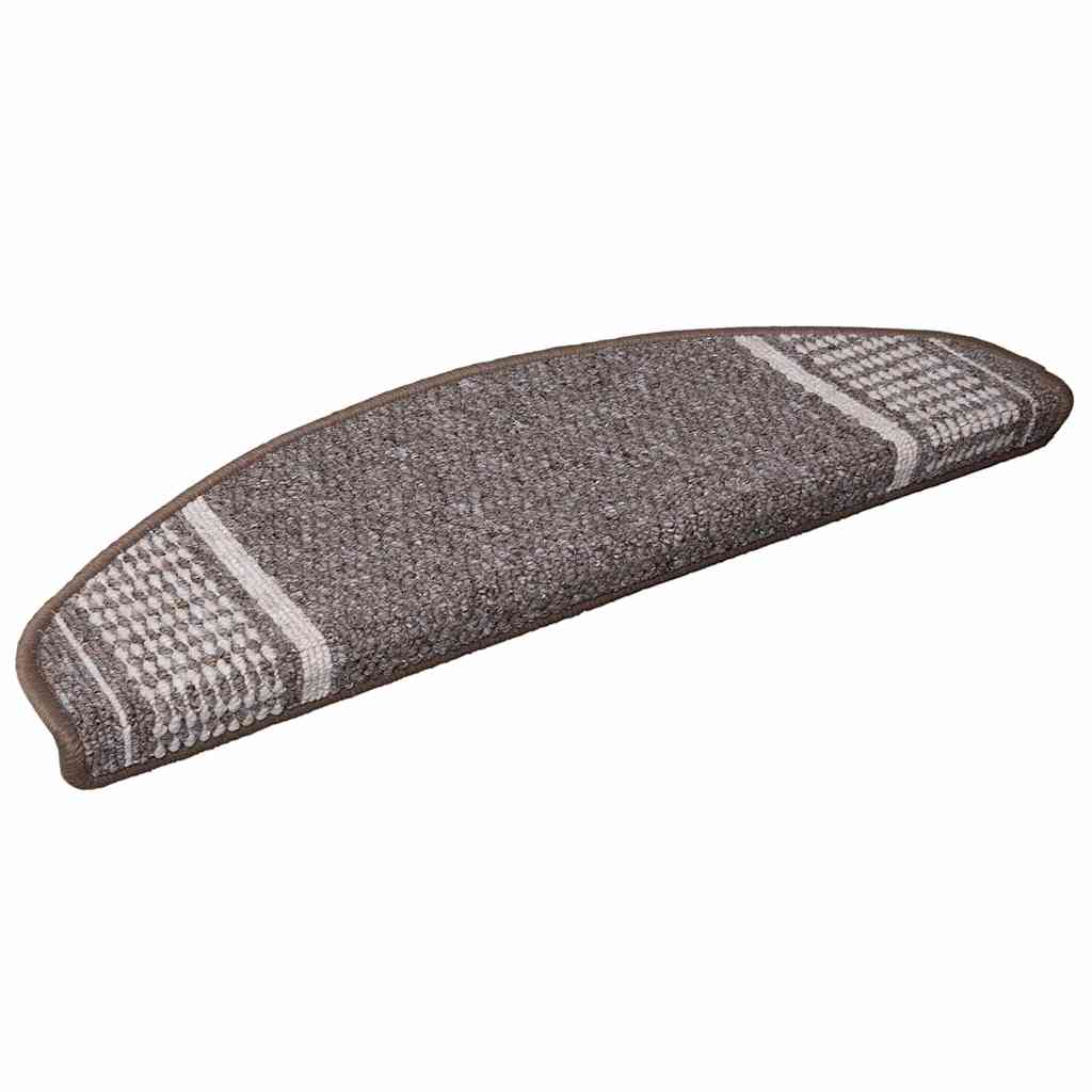 Zelfklevende Trapmatten Halfrond 15 pcs Bruin 65 x 21 x 4 cm is nu te koop bij PeponiXL, paradijselijk wonen!