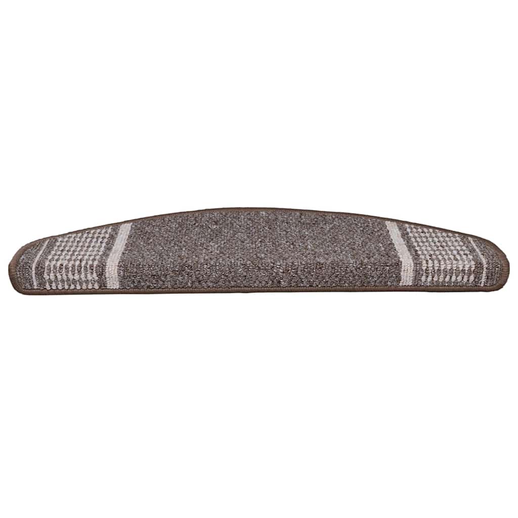 Zelfklevende Trapmatten Halfrond 15 pcs Bruin 65 x 21 x 4 cm is nu te koop bij PeponiXL, paradijselijk wonen!