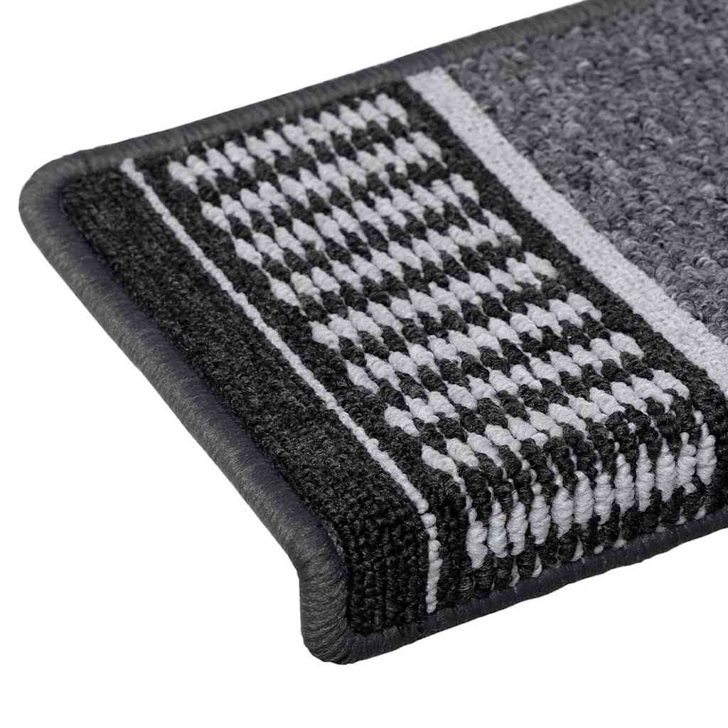 Zelfklevende Trapmatten 15 pcs Antraciet 65 x 21 x 4 cm is nu te koop bij PeponiXL, paradijselijk wonen!