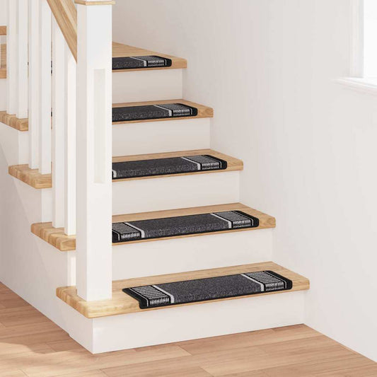 Zelfklevende Trapmatten 15 pcs Antraciet 65 x 21 x 4 cm is nu te koop bij PeponiXL, paradijselijk wonen!