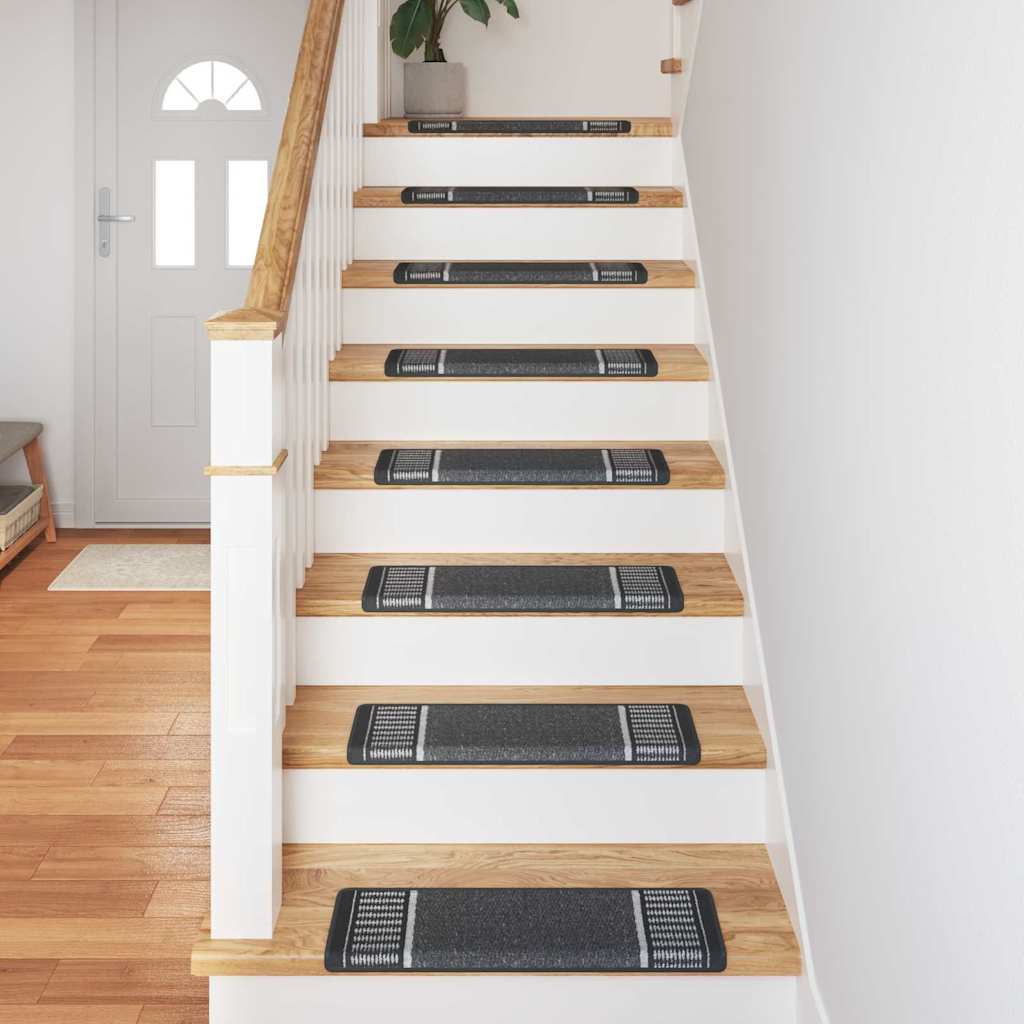 Zelfklevende Trapmatten 15 pcs Antraciet 65 x 21 x 4 cm is nu te koop bij PeponiXL, paradijselijk wonen!