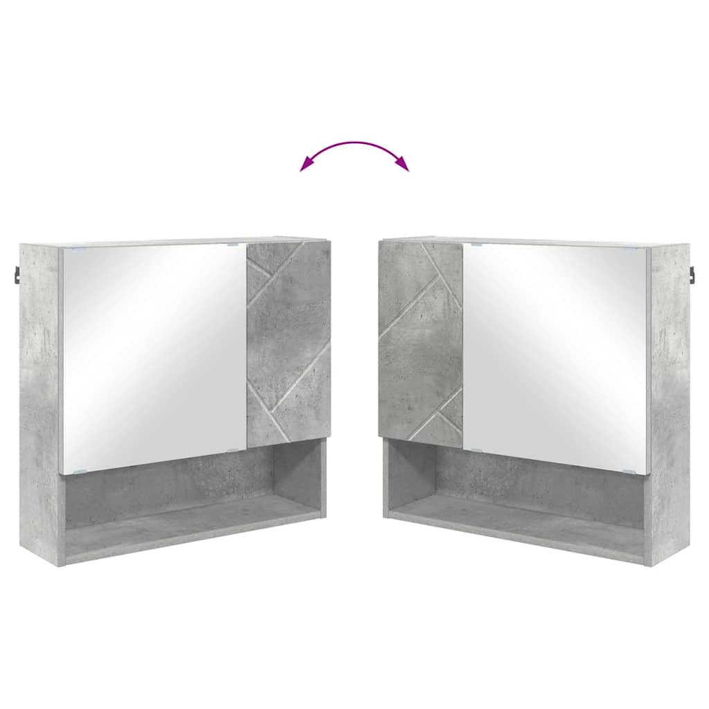 Badkamermeubelset 2 pcs Beton Grijs Bewerkt hout & Metaal is nu te koop bij PeponiXL, paradijselijk wonen!