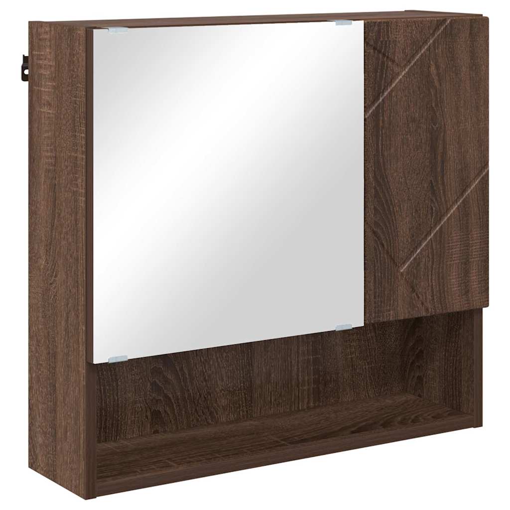 Badkamermeubelset 2 pcs Bruin Eiken Bewerkt hout & Metaal is nu te koop bij PeponiXL, paradijselijk wonen!