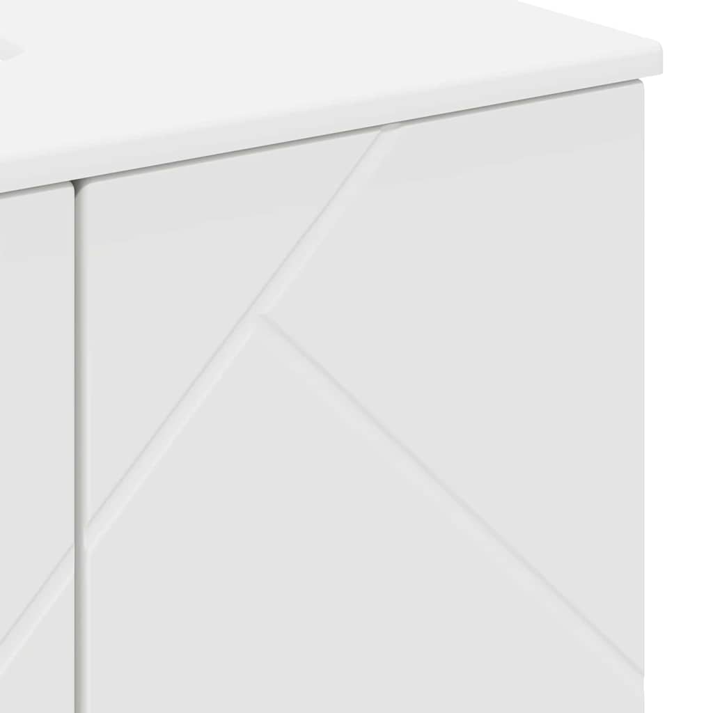 Badkamermeubelset met opslag 3 pcs Wit Bewerkt hout & Metaal is nu te koop bij PeponiXL, paradijselijk wonen!