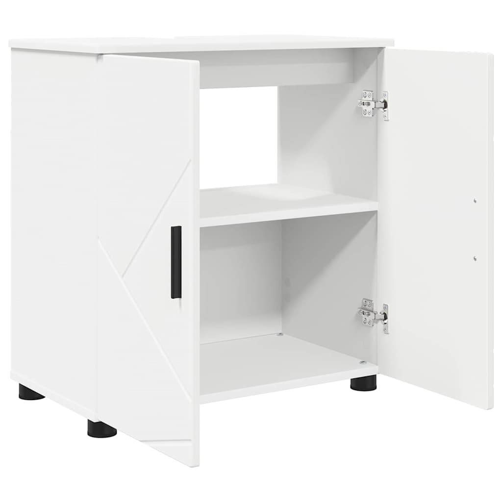 Badkamermeubelset met opslag 3 pcs Wit Bewerkt hout & Metaal is nu te koop bij PeponiXL, paradijselijk wonen!