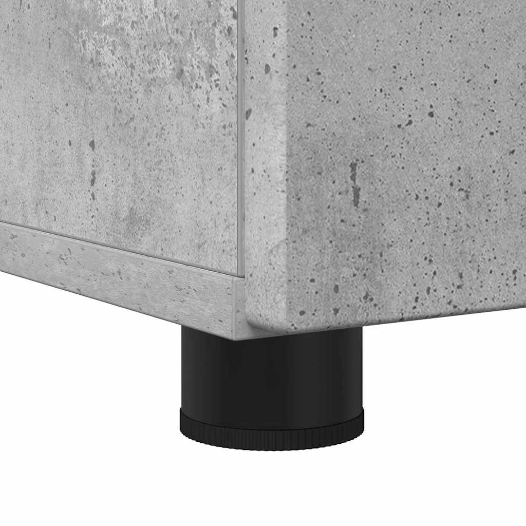 Badkamermeubelset Wandgemonteerd 3 pcs Betongrijs Bewerkt hout is nu te koop bij PeponiXL, paradijselijk wonen!