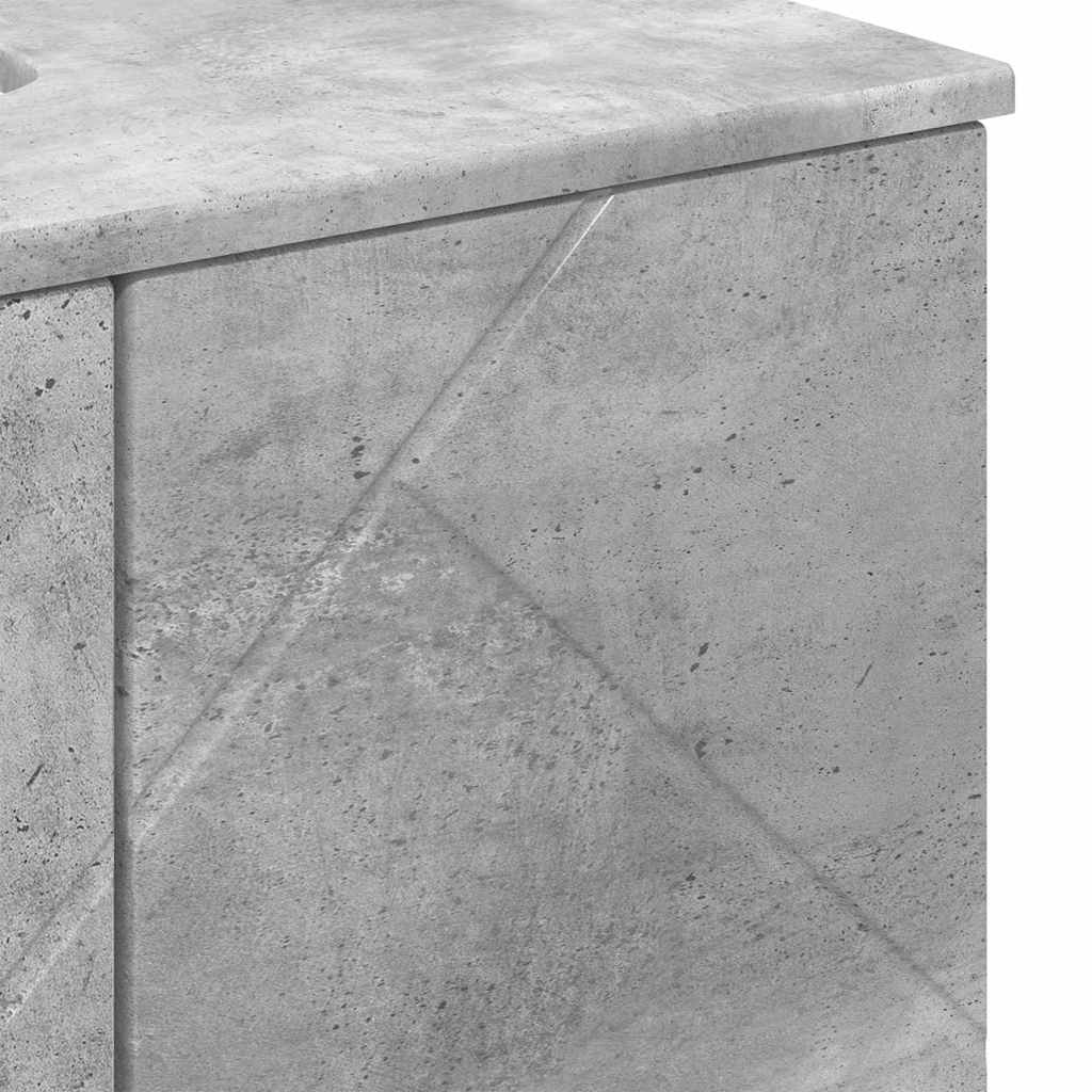 Badkamermeubelset Wandgemonteerd 3 pcs Betongrijs Bewerkt hout is nu te koop bij PeponiXL, paradijselijk wonen!