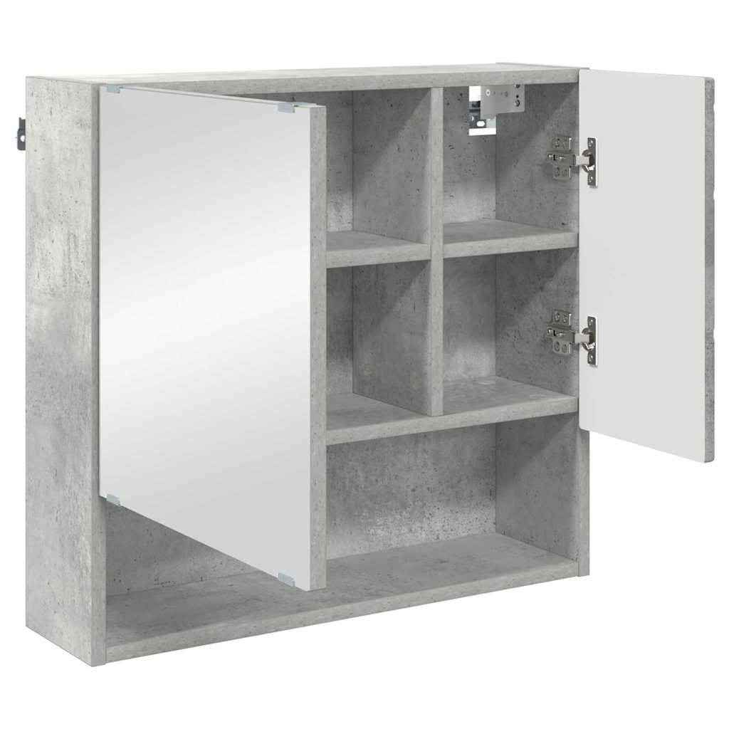 Badkamermeubelset Wandgemonteerd 3 pcs Betongrijs Bewerkt hout is nu te koop bij PeponiXL, paradijselijk wonen!