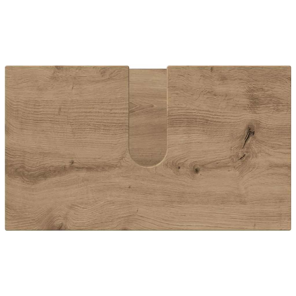 Badkamermeubelset 3 pcs Artisan Eiken Bewerkt hout & Metaal is nu te koop bij PeponiXL, paradijselijk wonen!
