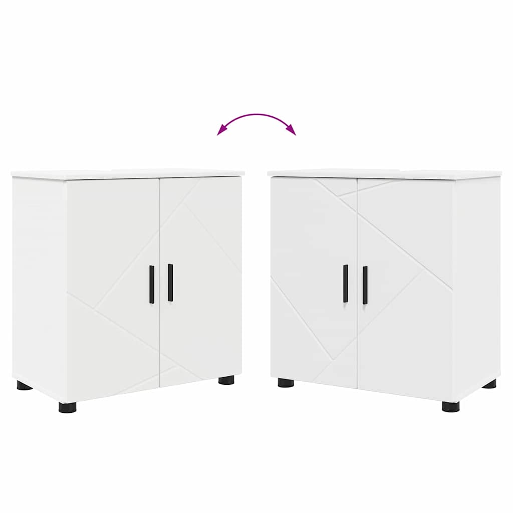 Badkamermeubelset met opslag 4 pcs Wit Bewerkt hout & Metaal is nu te koop bij PeponiXL, paradijselijk wonen!
