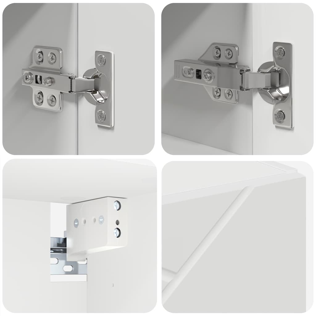Badkamermeubelset met lade 4 pcs Wit Bewerkt hout & Metaal is nu te koop bij PeponiXL, paradijselijk wonen!