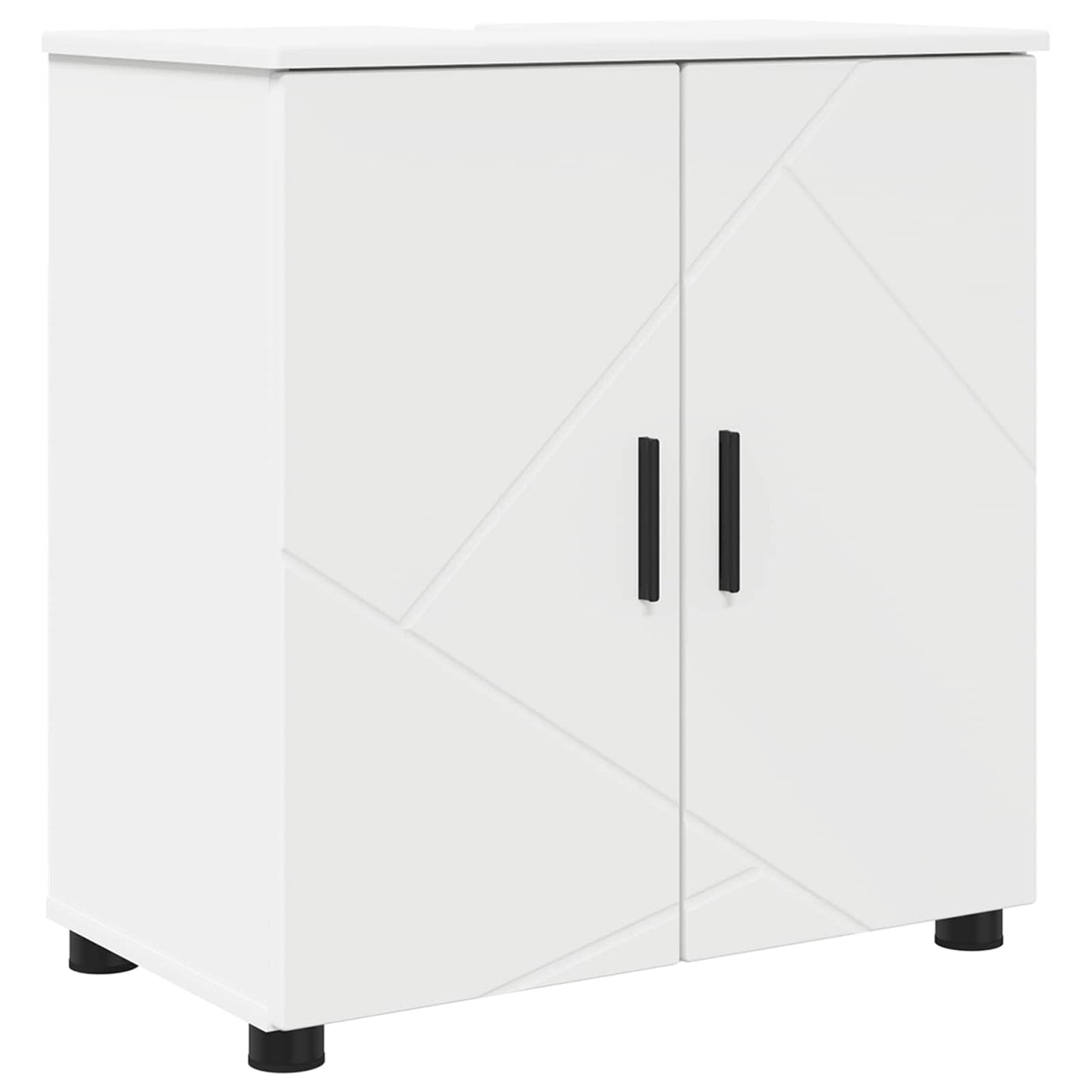 Badkamermeubelset met lade 5 pcs Wit Bewerkt hout & Metaal is nu te koop bij PeponiXL, paradijselijk wonen!