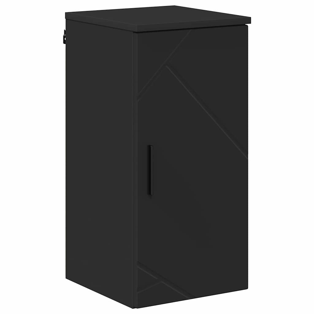 Badkamermeubelset met lade 5 pcs Zwart Bewerkt hout & Metaal is nu te koop bij PeponiXL, paradijselijk wonen!