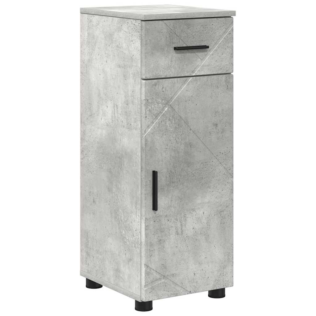 Badkamermeubelset 5 pcs Beton Grijs Bewerkt hout & Metaal is nu te koop bij PeponiXL, paradijselijk wonen!