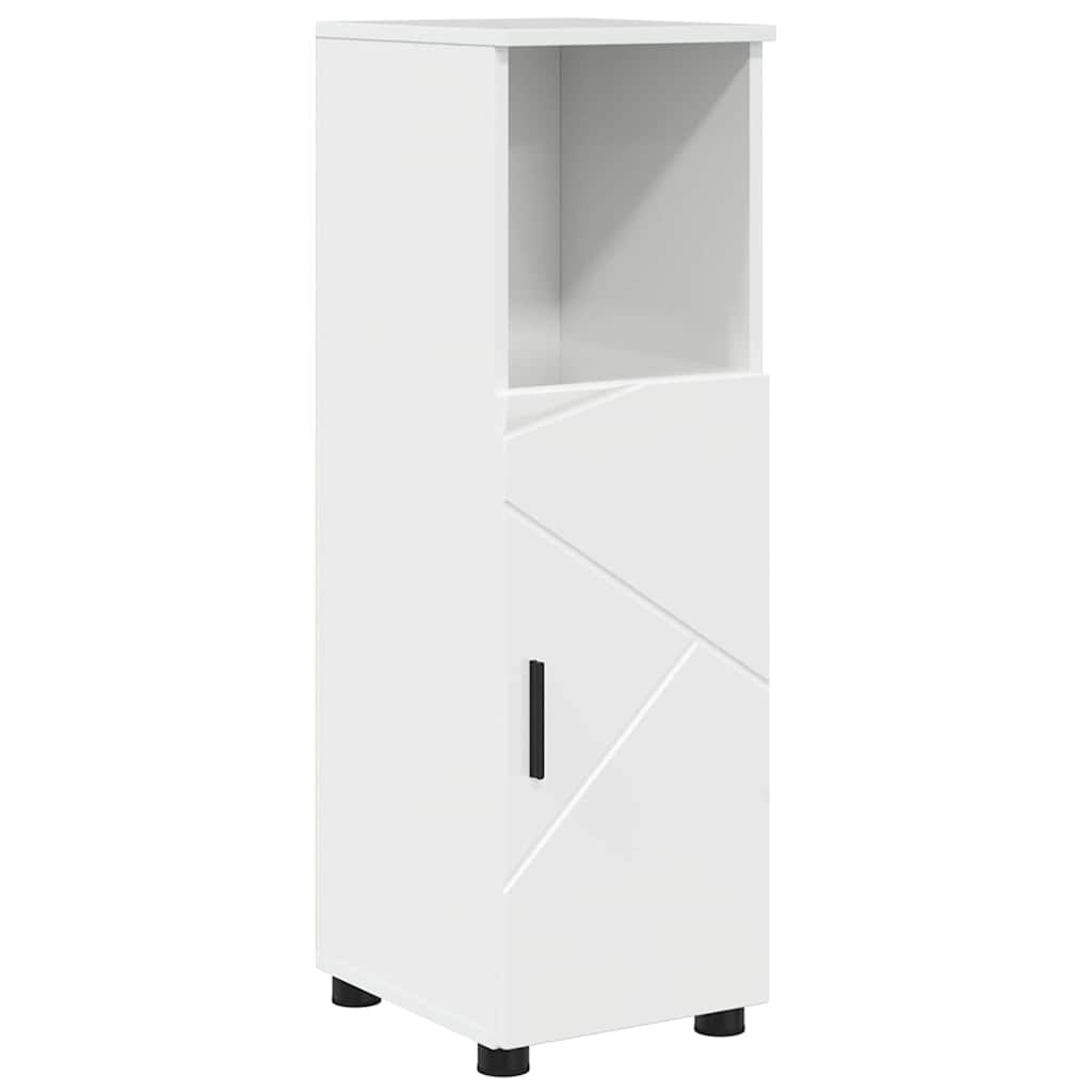 Badkamermeubelset 5 pcs Hoogglans wit Geperst Hout en Metaal is nu te koop bij PeponiXL, paradijselijk wonen!