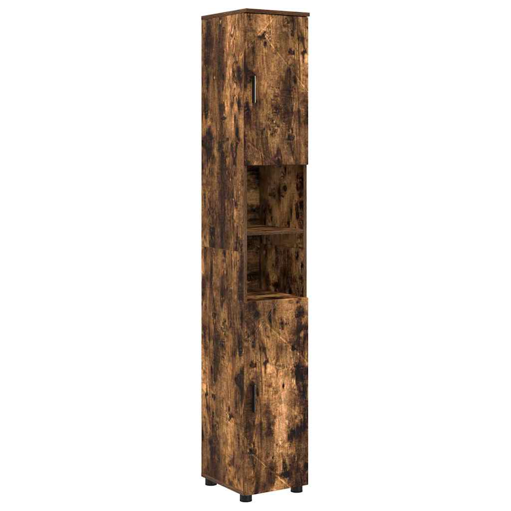 Badkamermeubelset 4 st Gerookt eiken 35 x 30 x 192 cm is nu te koop bij PeponiXL, paradijselijk wonen!