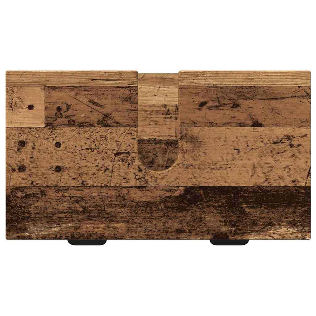 Badkamermeubelset 2 pcs Oud Hout Geperst Hout en Metaal is nu te koop bij PeponiXL, paradijselijk wonen!