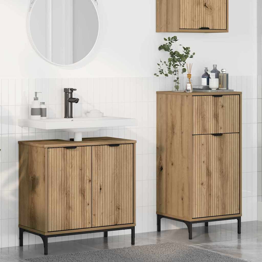 Badkamermeubelset 2 st Artisan Eiken 39,5 x 36 x 88 cm is nu te koop bij PeponiXL, paradijselijk wonen!