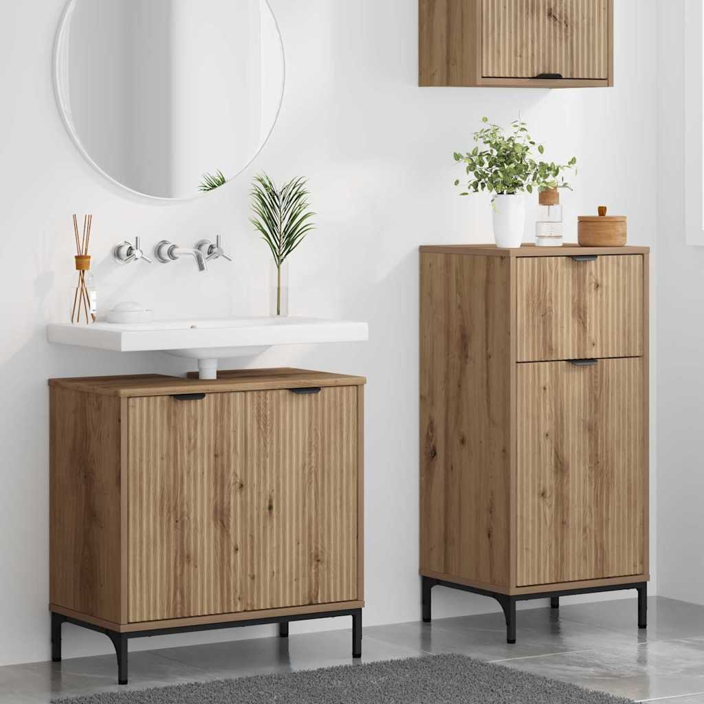 Badkamermeubelset 2 st Artisan Eiken 39,5 x 36 x 88 cm is nu te koop bij PeponiXL, paradijselijk wonen!