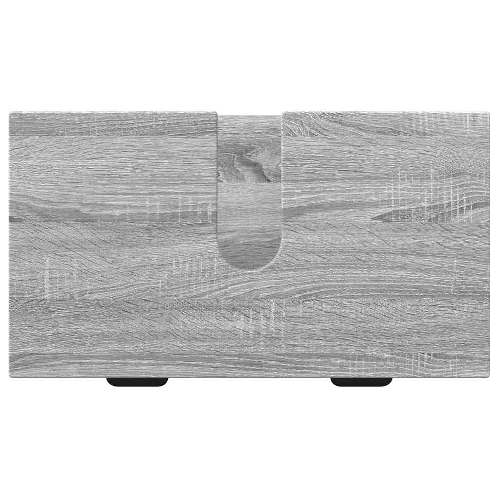 Badkamermeubelset met lade Grijs Sonoma Engineered hout, Metaal is nu te koop bij PeponiXL, paradijselijk wonen!