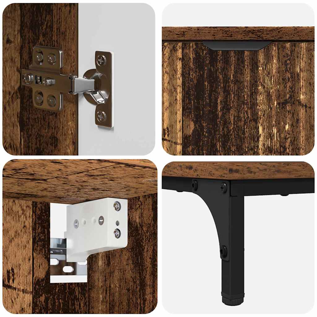 Badkamermeubelset met lade Oud Hout Engineered hout, Metaal is nu te koop bij PeponiXL, paradijselijk wonen!