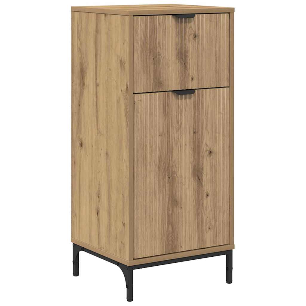 Badkamermeubelset 4 st Artisan Eiken Engineered hout, Metaal is nu te koop bij PeponiXL, paradijselijk wonen!