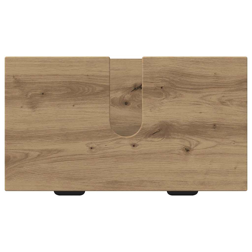 Badkamermeubelset 4 st Artisan Eiken Engineered hout, Metaal is nu te koop bij PeponiXL, paradijselijk wonen!