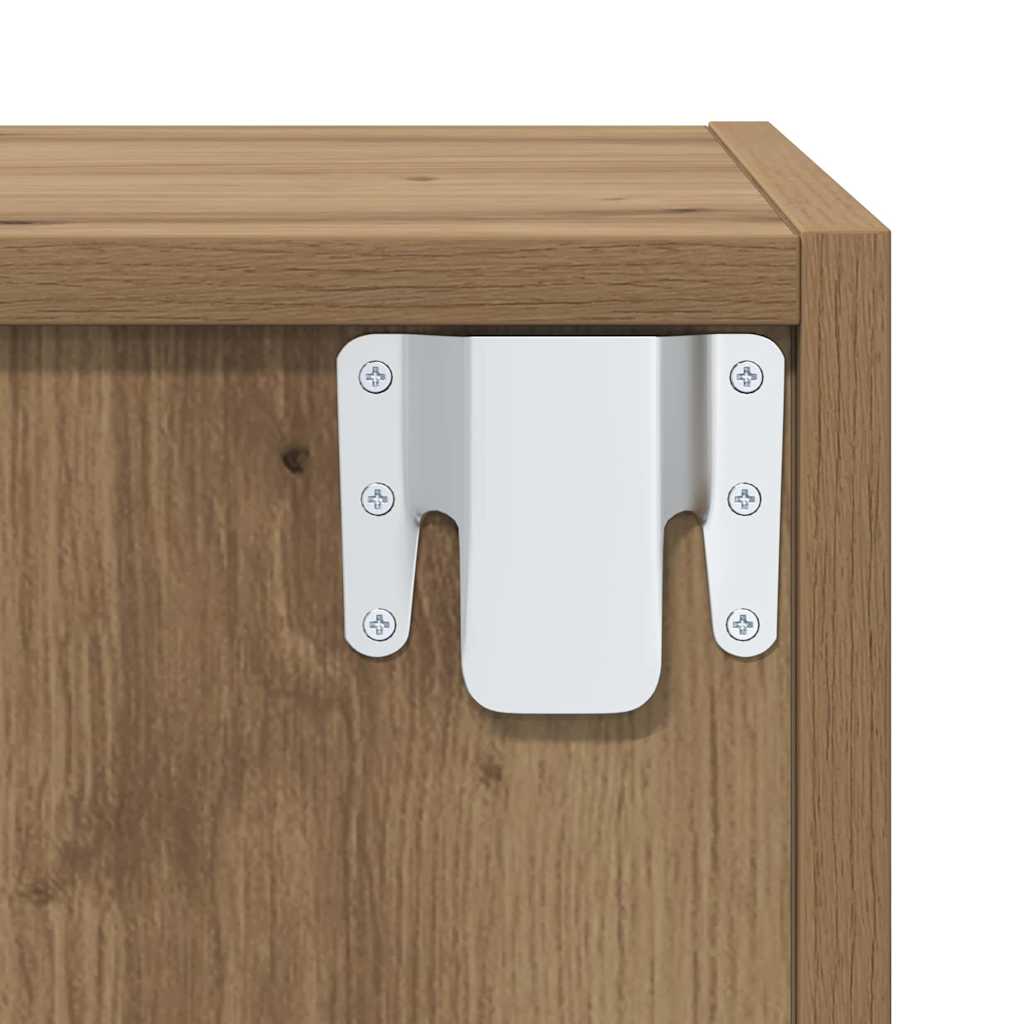 Tv-meubelset Wandgemonteerd 3 pcs Artisan Eiken Bewerkt hout is nu te koop bij PeponiXL, paradijselijk wonen!