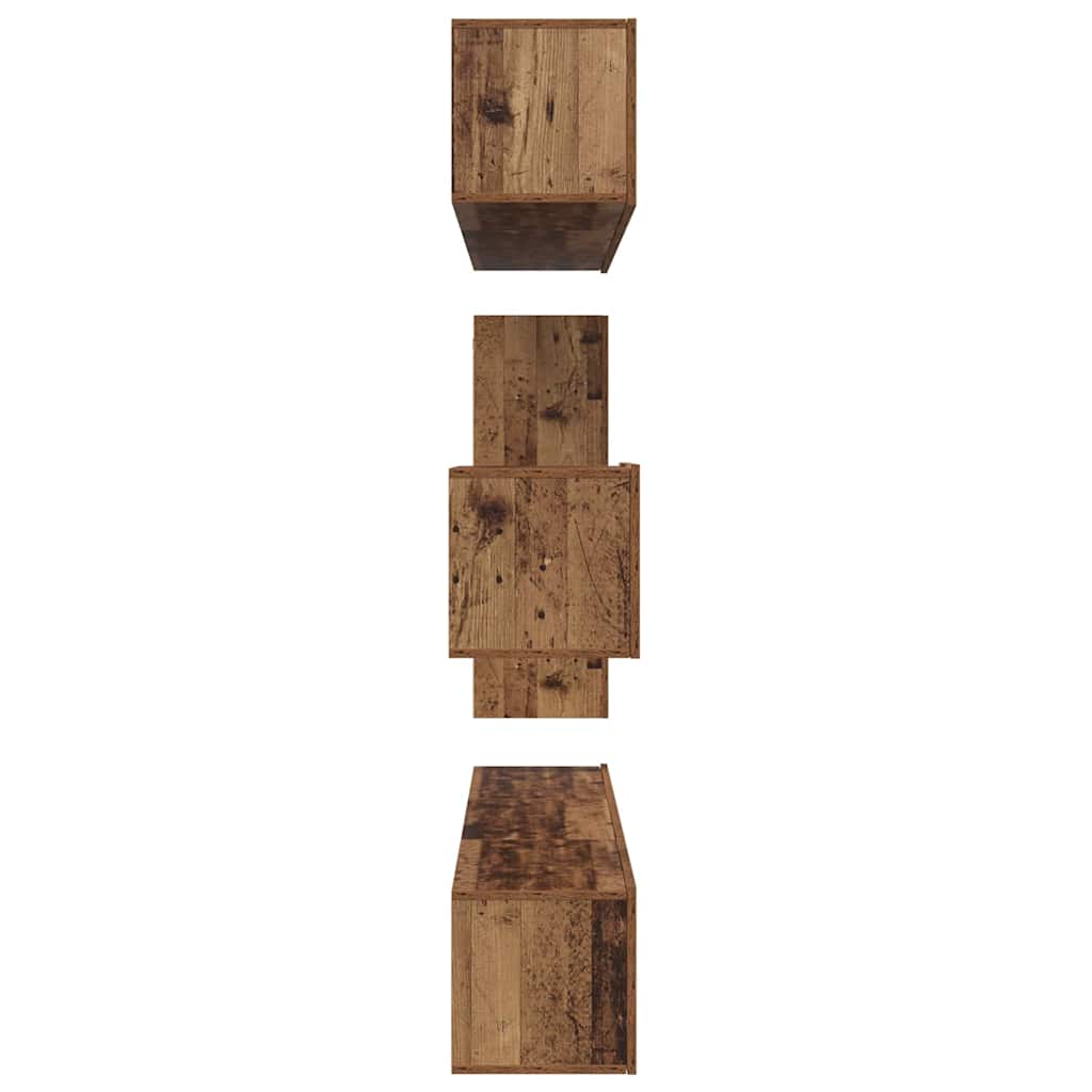 Tv-meubelset Wandgemonteerd 8 pcs Oud Hout Bewerkt hout is nu te koop bij PeponiXL, paradijselijk wonen!