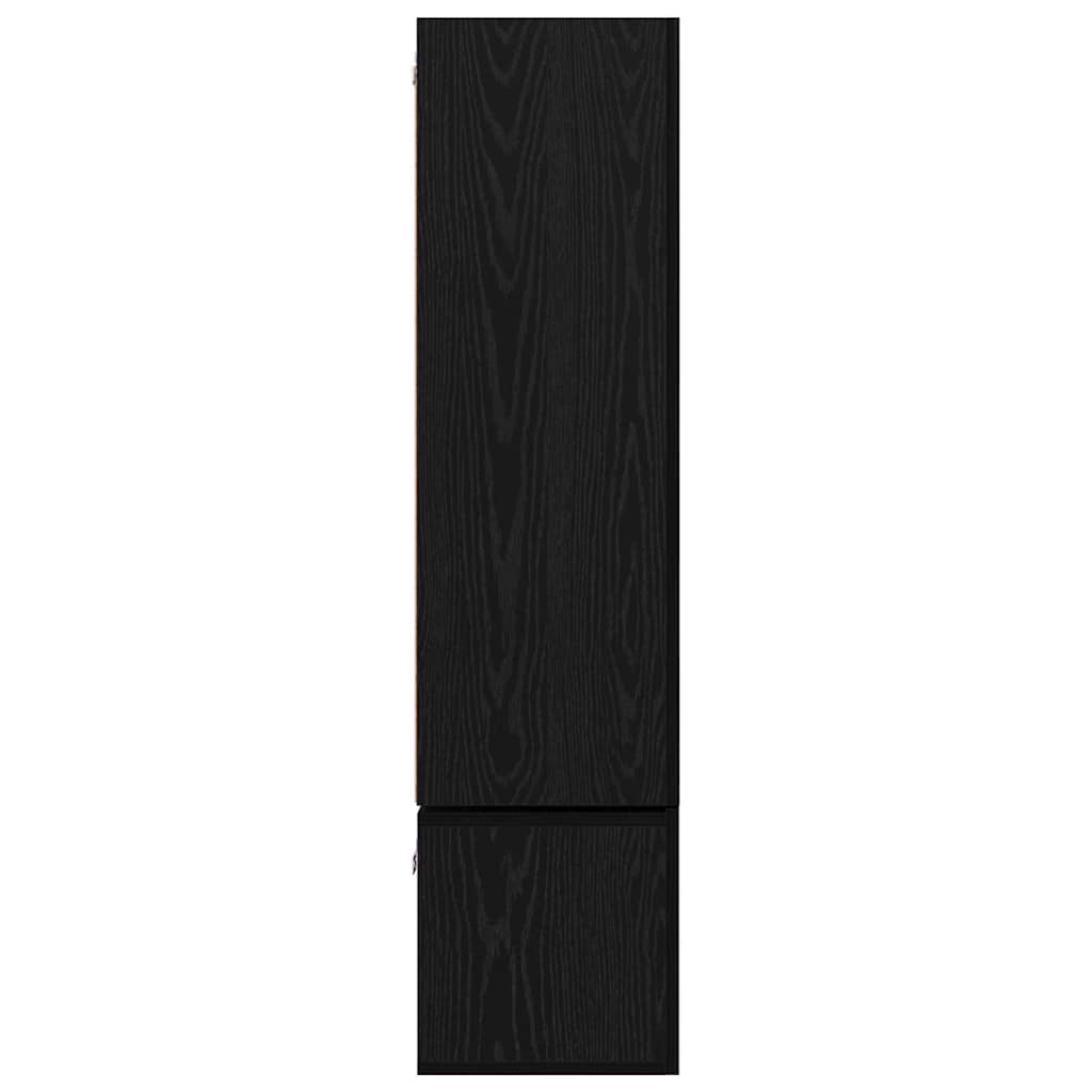 Tv-meubelset Wandgemonteerd 7 pcs Zwart Eiken Bewerkt hout is nu te koop bij PeponiXL, paradijselijk wonen!