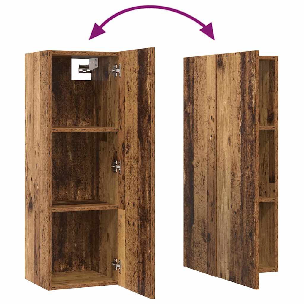 Tv-meubelset Wandgemonteerd 10 pcs Oud Hout Bewerkt hout is nu te koop bij PeponiXL, paradijselijk wonen!