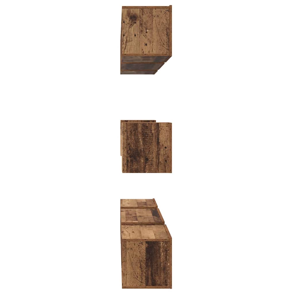 Tv-meubelset Wandgemonteerd 8 pcs Oud Hout Bewerkt hout is nu te koop bij PeponiXL, paradijselijk wonen!