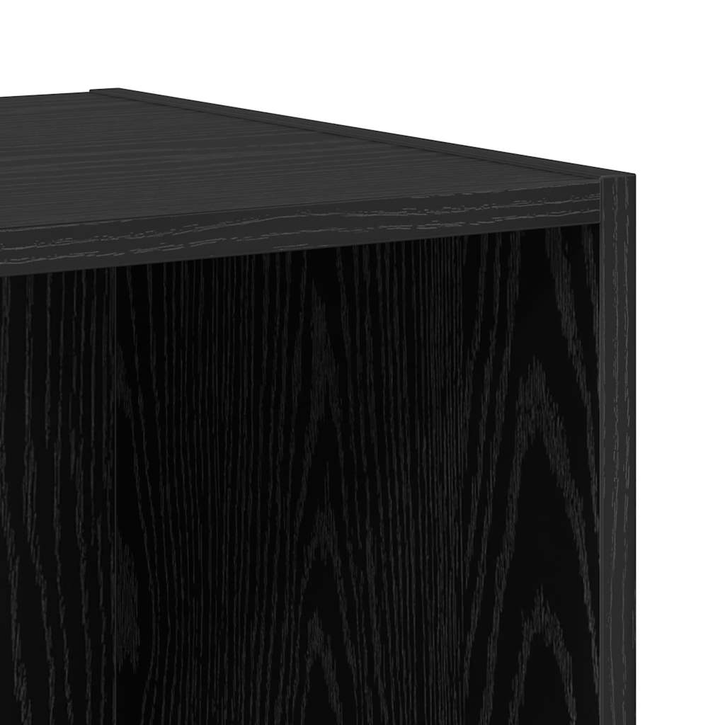 TV-kast set Wandgemonteerd 2 pcs Zwart Eiken Bewerkt hout is nu te koop bij PeponiXL, paradijselijk wonen!