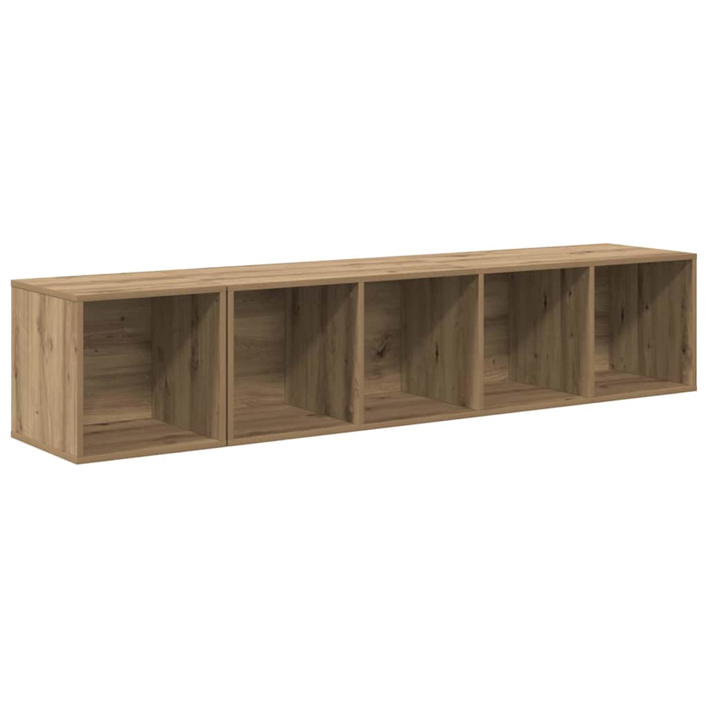 TV-kast set Wandgemonteerd 2 pcs Artisan Eiken Bewerkt hout is nu te koop bij PeponiXL, paradijselijk wonen!