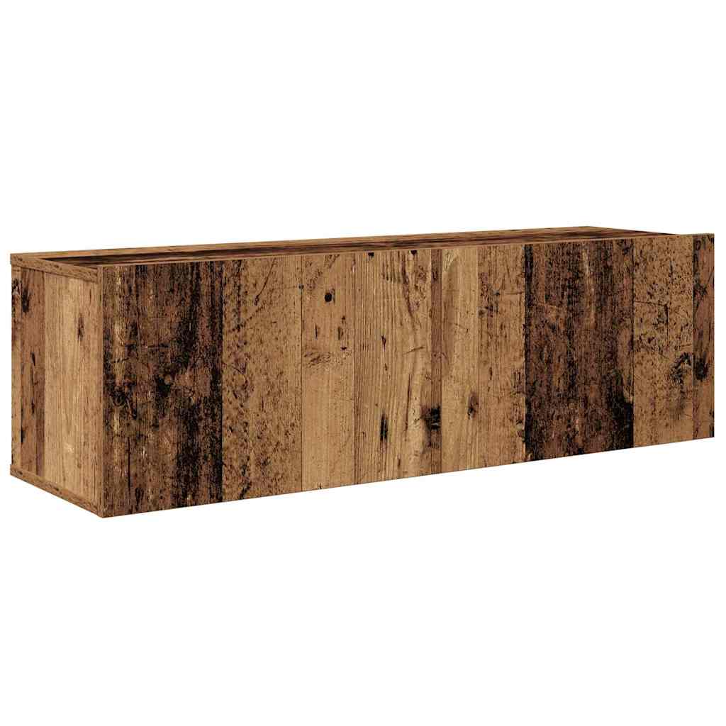 Wand TV Kast Wandgemonteerd 4 pcs Oud Hout Bewerkt hout is nu te koop bij PeponiXL, paradijselijk wonen!