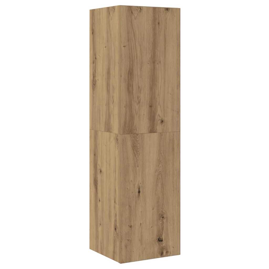 Wand TV Kast Wandgemonteerd 4 pcs Artisan Eiken Bewerkt hout is nu te koop bij PeponiXL, paradijselijk wonen!