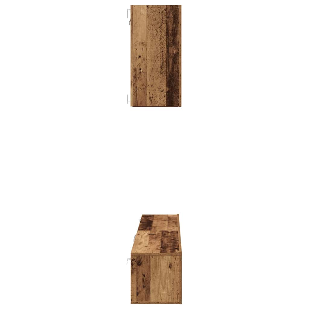 Tv-meubelset Wandgemonteerd 5 pcs Oud Hout Bewerkt hout is nu te koop bij PeponiXL, paradijselijk wonen!