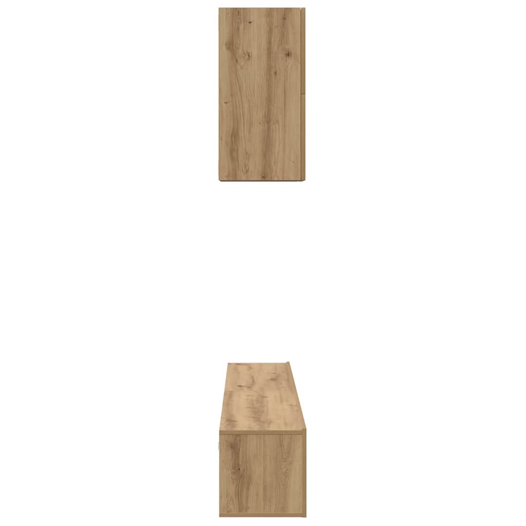 Tv-meubelset Wandgemonteerd 5 pcs Artisan Eiken Bewerkt hout is nu te koop bij PeponiXL, paradijselijk wonen!