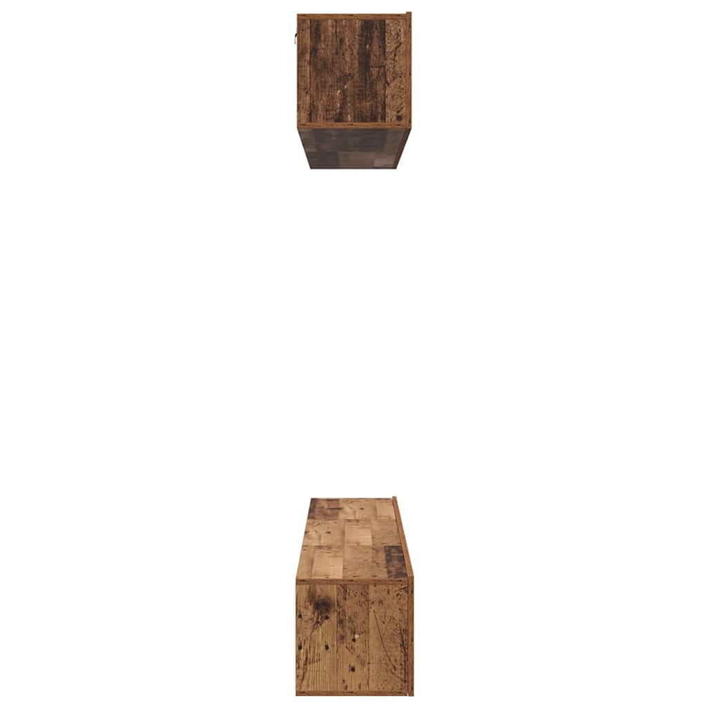 Tv-meubelset Wandgemonteerd 5 pcs Oud Hout Bewerkt hout is nu te koop bij PeponiXL, paradijselijk wonen!