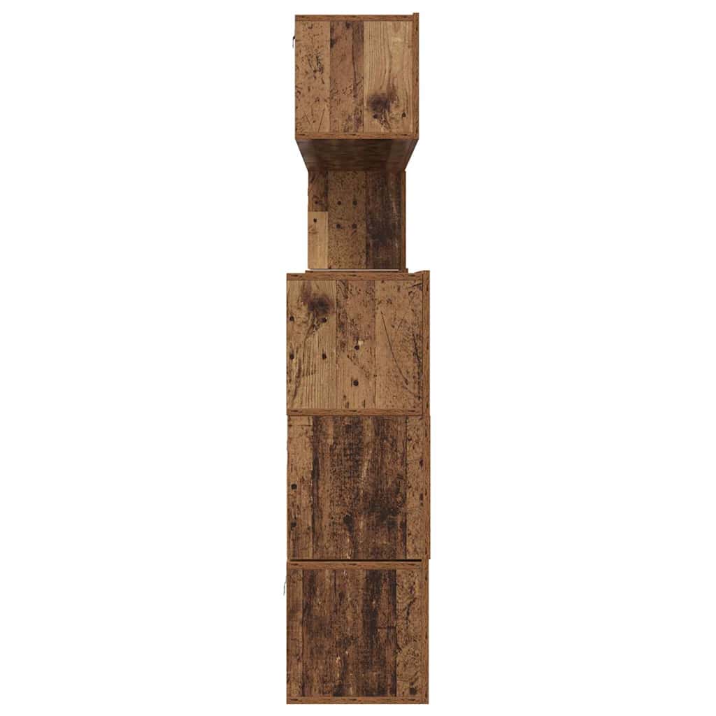 Tv-meubelset Wandgemonteerd 8 pcs Oud Hout Bewerkt hout is nu te koop bij PeponiXL, paradijselijk wonen!