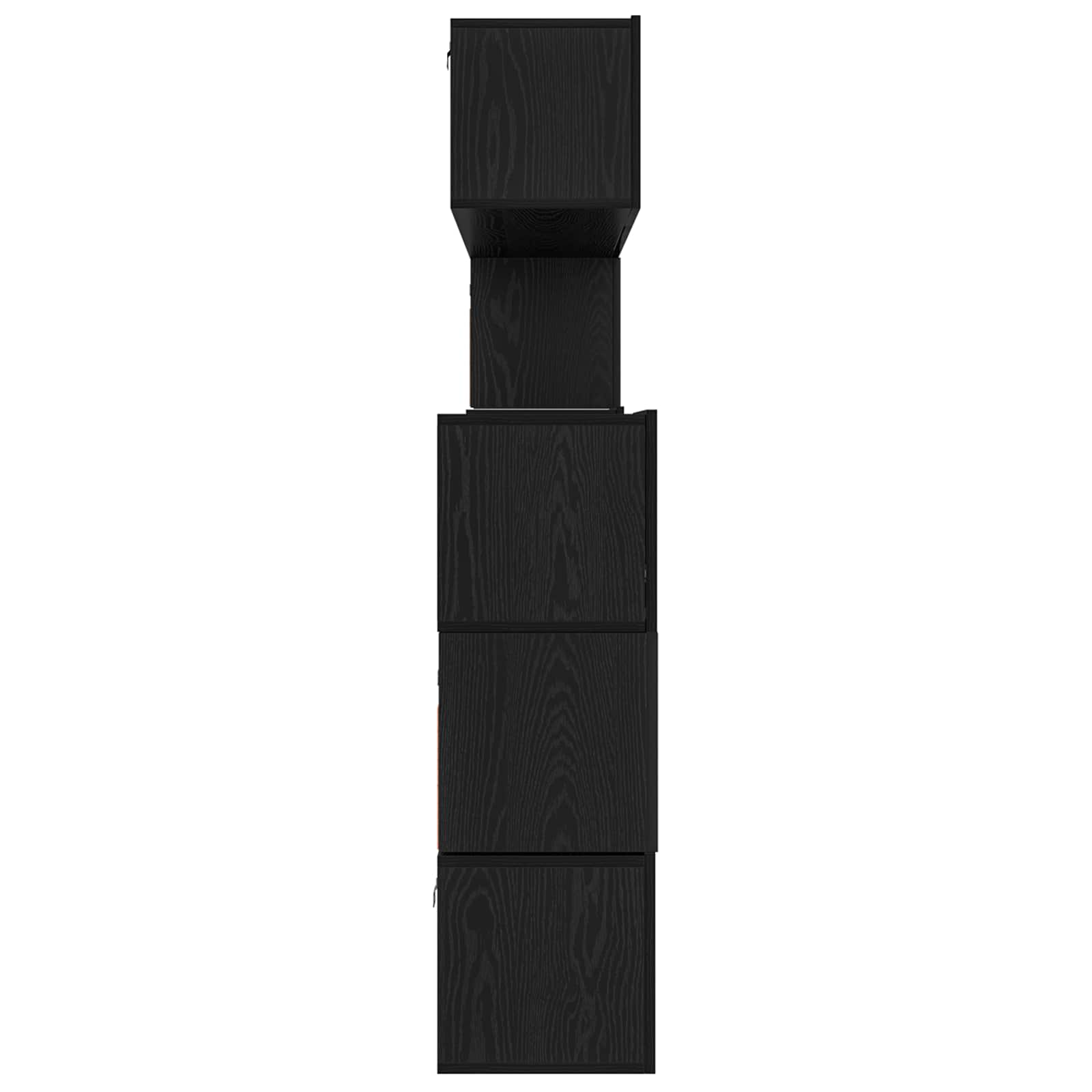 Tv-meubelset Wandgemonteerd 8 pcs Zwart Eiken Bewerkt hout is nu te koop bij PeponiXL, paradijselijk wonen!