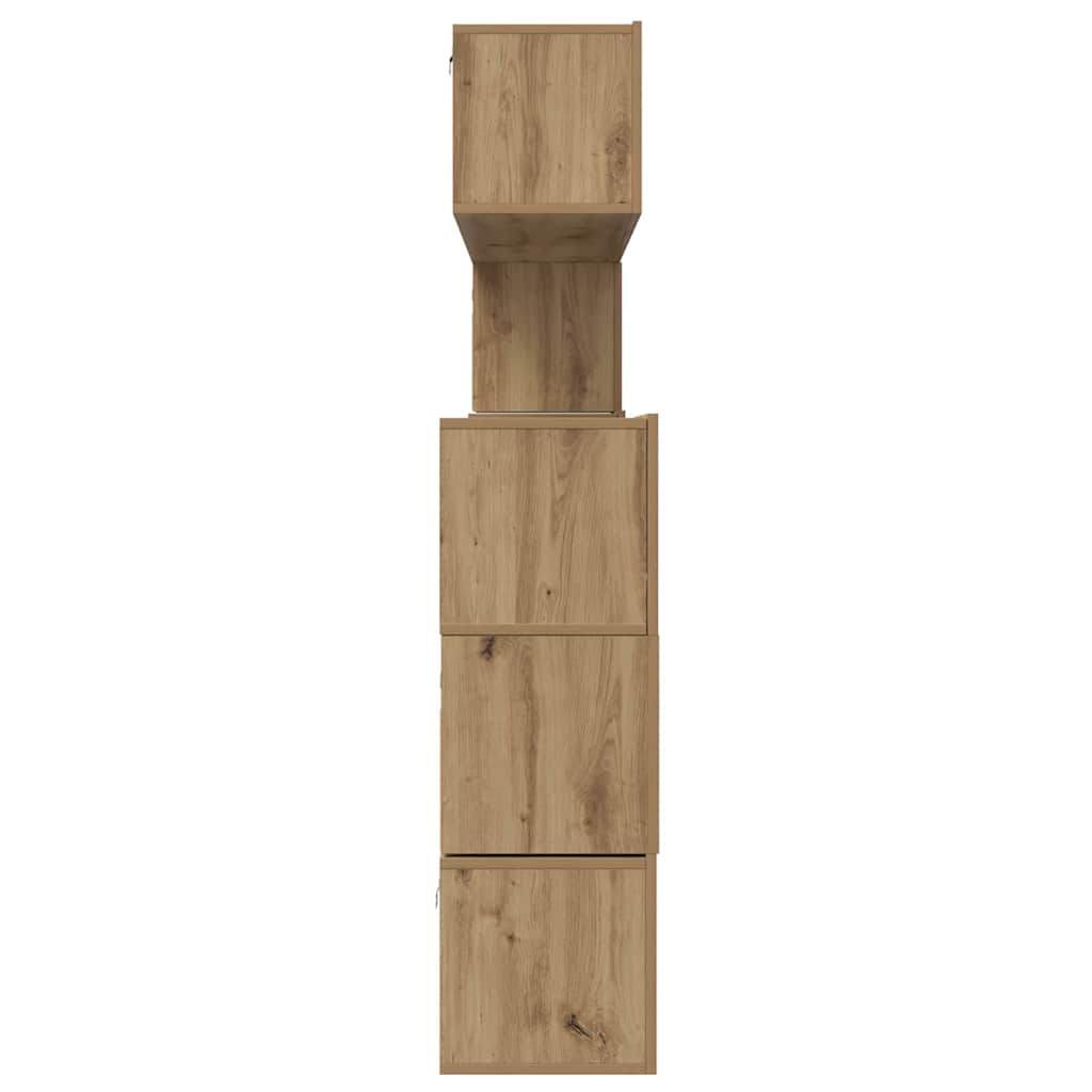 Tv-meubelset Wandgemonteerd 8 pcs Artisan Eiken Bewerkt hout is nu te koop bij PeponiXL, paradijselijk wonen!
