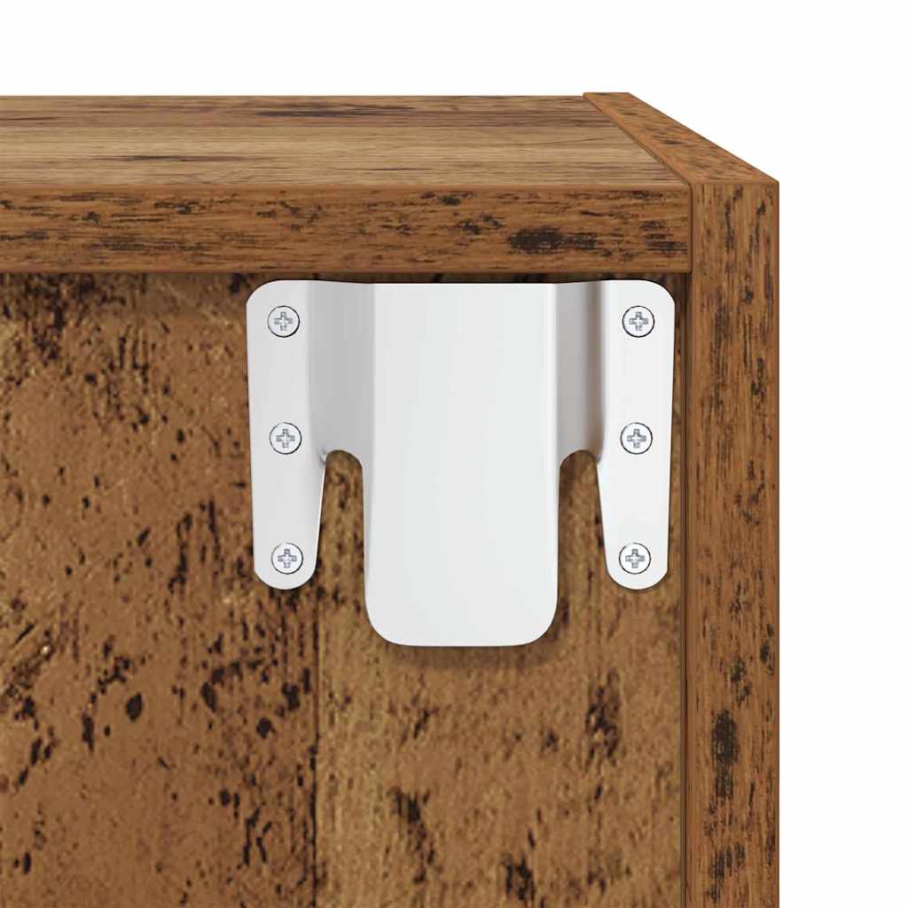 Tv-meubelset Wandgemonteerd 4 pcs Oudhout Bewerkt hout is nu te koop bij PeponiXL, paradijselijk wonen!