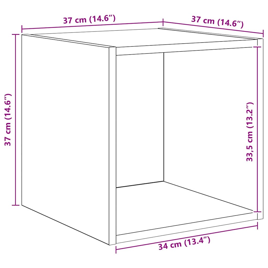 Tv-meubelset Wandgemonteerd 4 pcs Zwart Eiken Bewerkt hout is nu te koop bij PeponiXL, paradijselijk wonen!