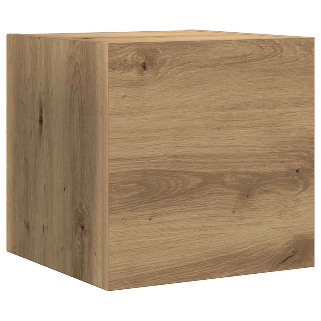 Tv-meubelset Wandgemonteerd 8 pcs Artisan Eiken Bewerkt hout is nu te koop bij PeponiXL, paradijselijk wonen!