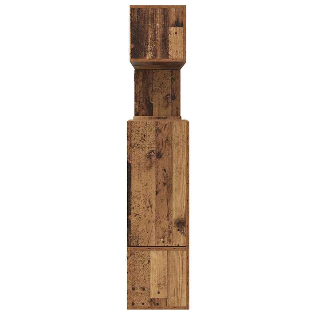 Tv-meubelset Wandgemonteerd 10 pcs Oud Hout Bewerkt hout is nu te koop bij PeponiXL, paradijselijk wonen!
