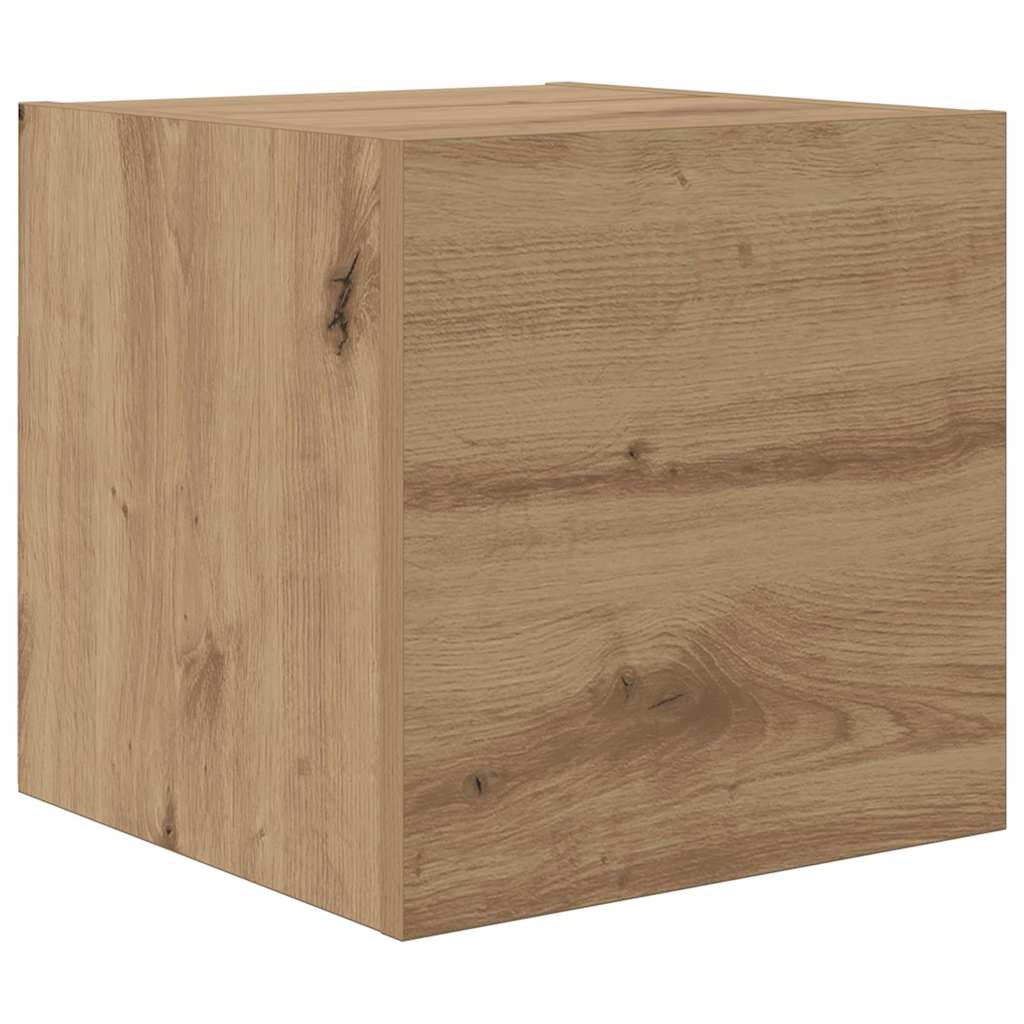 Tv-meubelset Wandgemonteerd 8 pcs Artisan Eiken Bewerkt hout is nu te koop bij PeponiXL, paradijselijk wonen!