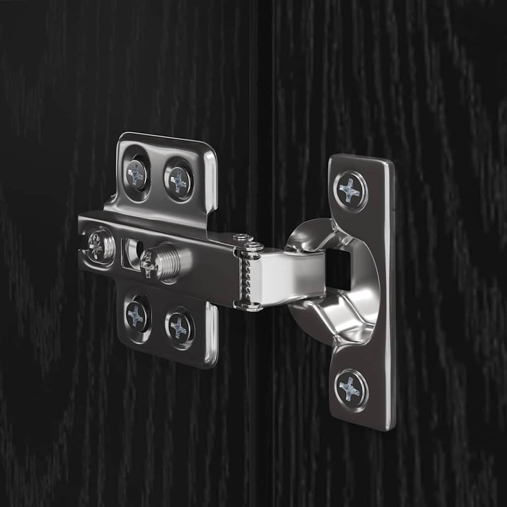 Tv-meubelset Wandgemonteerd 8 pcs Zwart eiken Bewerkt hout is nu te koop bij PeponiXL, paradijselijk wonen!