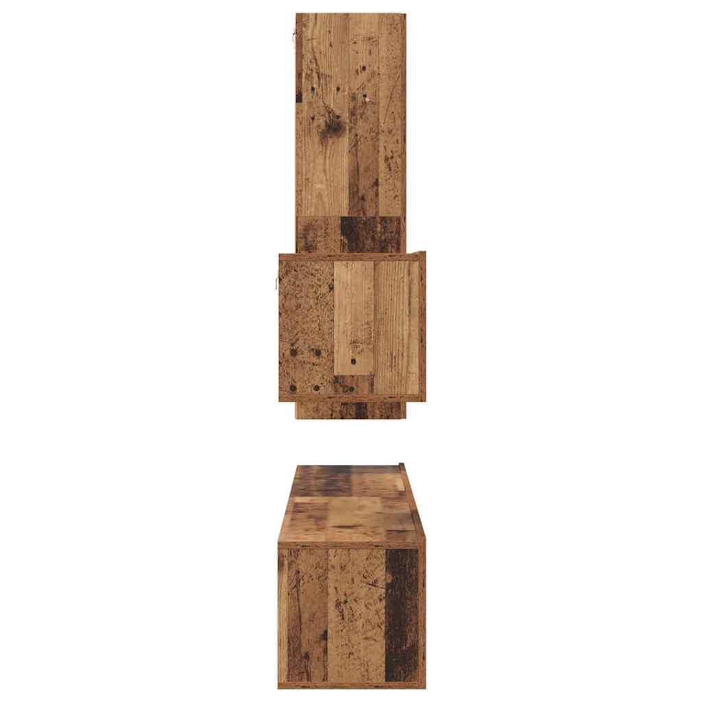 Tv-meubelset met lade 4 pcs Oud Hout Bewerkt hout is nu te koop bij PeponiXL, paradijselijk wonen!